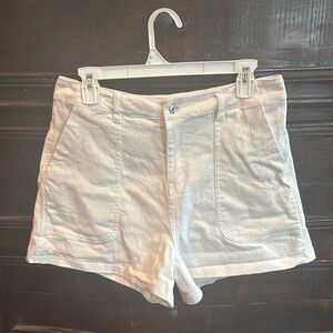 Entro High Waist White Shorts